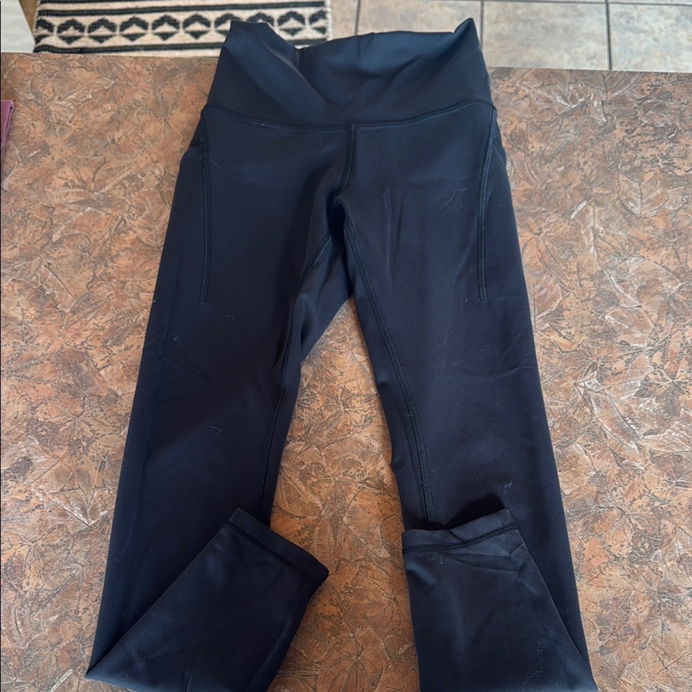 Lulu Black High-Waisted Leggings